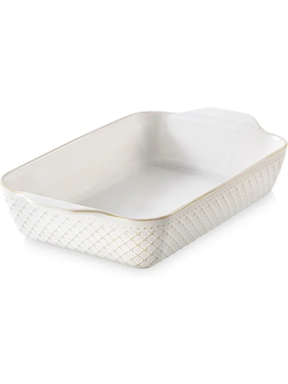 9x13 Deep Ceramic Lasagna Baking Dish - Oven Safe Casserole Pan with Handles